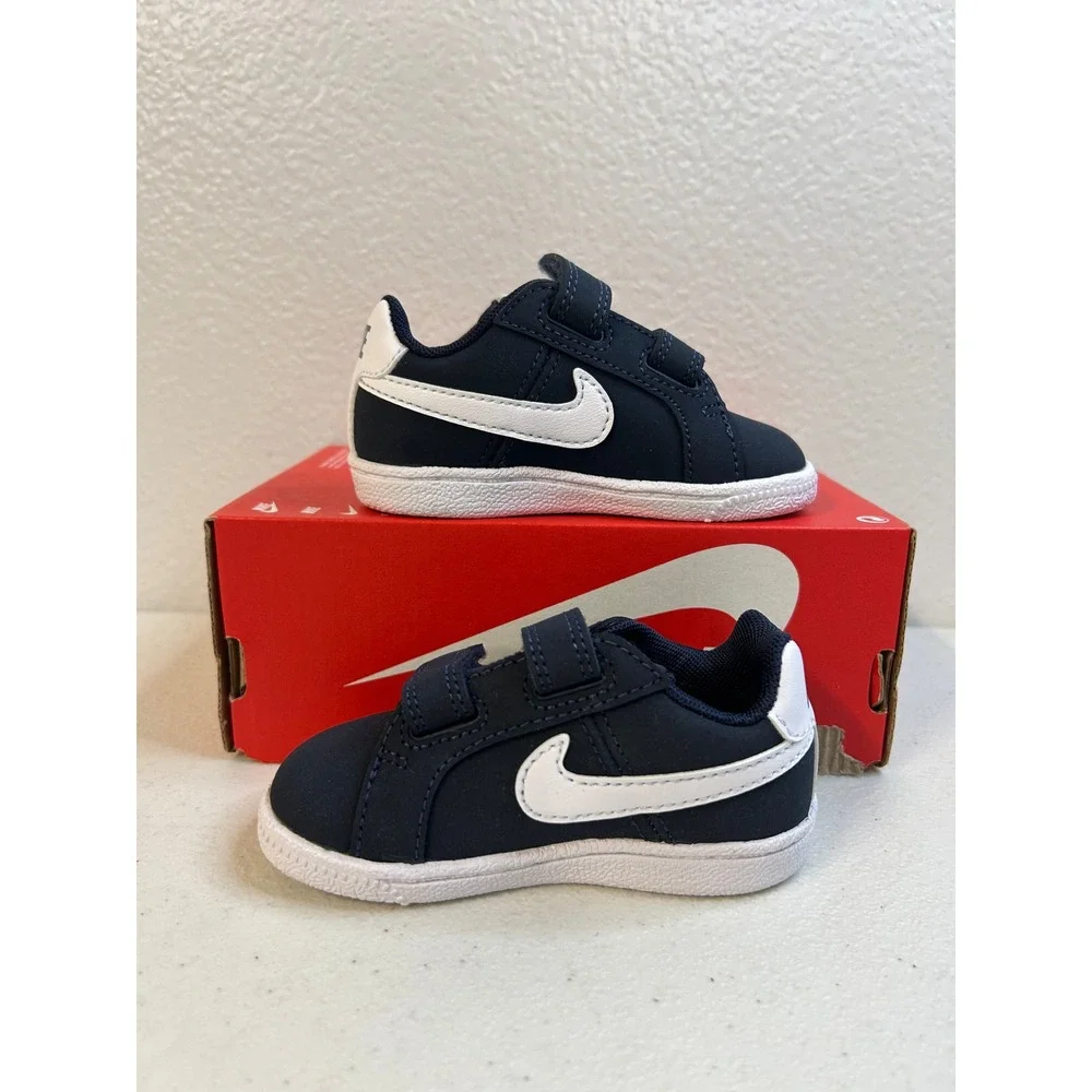 Nike Court Royale TDV Toddler Shoes Midnight Navy White 833537-400 Size 4C